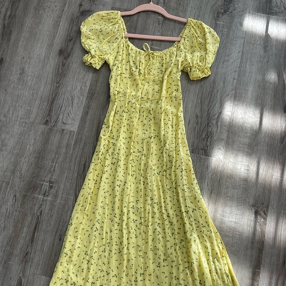 Faithfull the Brand Evelyn Floral-print Crepe Midi Dress US 4 | Size Small - Picture 1 of 11